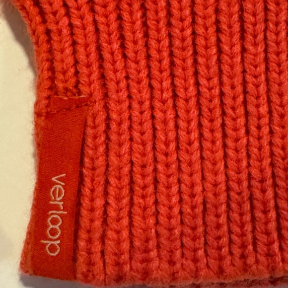 FAUX FUR KNIT MITTENS warm soft - hot pink and salmon color - Picture 3 of 12